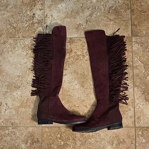 Marc Jacobs Deep Burgundy Over the Knee Boots